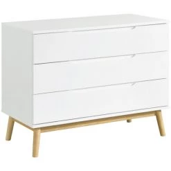 MILIBOO Commode Scandinave Blanc Et Bois 3 Tiroirs FELIX - Blanc 7 MILIBOO Commode Scandinave Blanc Et Bois 3 Tiroirs FELIX - Blanc -France MILIBOO Soldes 2022 25993692 2