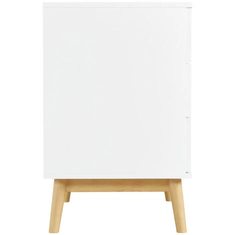MILIBOO Commode Scandinave Blanc Et Bois 3 Tiroirs FELIX - Blanc 5 MILIBOO Commode Scandinave Blanc Et Bois 3 Tiroirs FELIX - Blanc – Image 3