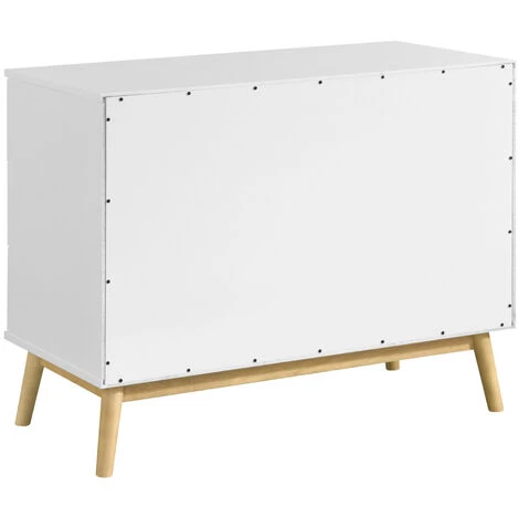MILIBOO Commode Scandinave Blanc Et Bois 3 Tiroirs FELIX - Blanc 6 MILIBOO Commode Scandinave Blanc Et Bois 3 Tiroirs FELIX - Blanc – Image 4