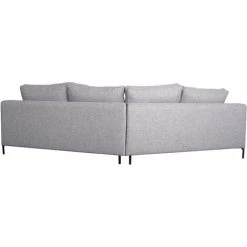 MILIBOO Canapé D'angle 5 Places Gris Chiné PUCHKINE - Gris Clair -France MILIBOO Soldes 2022 26481539 3