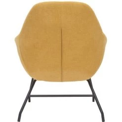 MILIBOO Fauteuil En Tissu Effet Velours Jaune Moutarde MAYNE - Jaune Velours -France MILIBOO Soldes 2022 26758450 4