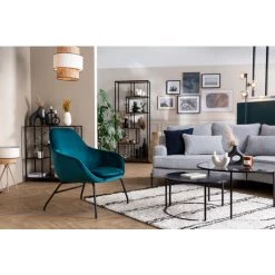 MILIBOO Fauteuil En Tissu Effet Velours Jaune Moutarde MAYNE - Jaune Velours -France MILIBOO Soldes 2022 26758450 5