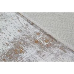 MILIBOO Tapis Effet Usé Jaune Or Et Ivoire Avec Motif Tissé 160 X 230 Cm - ASTRA - Blanc -France MILIBOO Soldes 2022 27349086 3