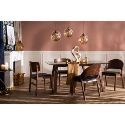 MILIBOO Chaises Vintage Noyer Et Noir (lot De 2) AVALON - Noyer -France MILIBOO Soldes 2022 27424077 5