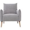 MILIBOO Fauteuil Scandinave Effet Velours Texturé Gris Clair AGAPE - Gris Clair Velours -France MILIBOO Soldes 2022 27517860 1