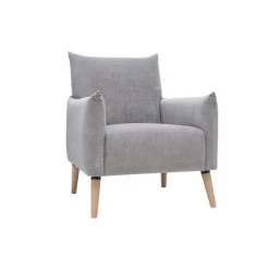 MILIBOO Fauteuil Scandinave Effet Velours Texturé Gris Clair AGAPE - Gris Clair Velours -France MILIBOO Soldes 2022 27517860 2