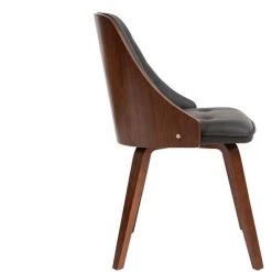 MILIBOO Chaise Design Bimatière Noir Et Bois Foncé FLUFFY - Noyer / Noir Mat -France MILIBOO Soldes 2022 27824307 3