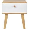 MILIBOO Table De Chevet Scandinave 1 Tiroir Blanc Et Chêne MAHE - Bois Clair / Blanc -France MILIBOO Soldes 2022 27961409 1