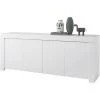 MILIBOO Buffet Design 4 Portes L210 Cm Blanc Mat TINO - Blanc Mat -France MILIBOO Soldes 2022 28107074 1
