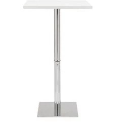 MILIBOO Table De Bar Design Carrée Blanche JACK - Blanc