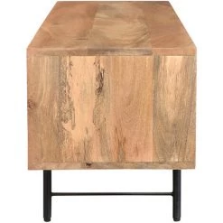 MILIBOO Meuble TV En Manguier Massif Avec Portes En Relief L120 Cm AGRA - Naturel 10 MILIBOO Meuble TV En Manguier Massif Avec Portes En Relief L120 Cm AGRA - Naturel -France MILIBOO Soldes 2022 28194437 4