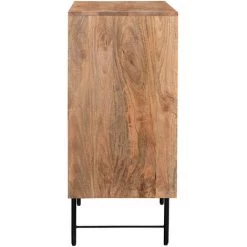 MILIBOO Buffet Haut En Manguier Massif Avec Portes En Relief L70 Cm AGRA - Naturel -France MILIBOO Soldes 2022 28194440 4