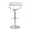 MILIBOO Tabouret De Bar Design Réglable Blanc Et Bois Clair OKTAV - Bois Clair / Blanc -France MILIBOO Soldes 2022 28401510 1