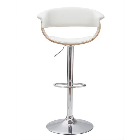 MILIBOO Tabouret De Bar Design Réglable Blanc Et Bois Clair OKTAV - Bois Clair / Blanc 3 MILIBOO Tabouret De Bar Design Réglable Blanc Et Bois Clair OKTAV - Bois Clair / Blanc