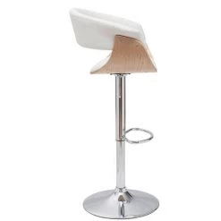MILIBOO Tabouret De Bar Design Réglable Blanc Et Bois Clair OKTAV - Bois Clair / Blanc 8 MILIBOO Tabouret De Bar Design Réglable Blanc Et Bois Clair OKTAV - Bois Clair / Blanc -France MILIBOO Soldes 2022 28401510 3