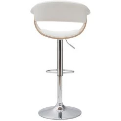 MILIBOO Tabouret De Bar Design Réglable Blanc Et Bois Clair OKTAV - Bois Clair / Blanc 9 MILIBOO Tabouret De Bar Design Réglable Blanc Et Bois Clair OKTAV - Bois Clair / Blanc -France MILIBOO Soldes 2022 28401510 4