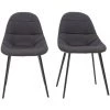 MILIBOO Chaises Design En Tissu Gris Foncé Et Métal (lot De 2) COX - Gris Foncé -France MILIBOO Soldes 2022 28420892 1