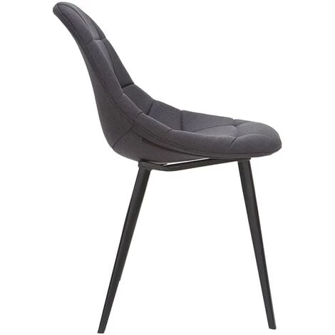 MILIBOO Chaises Design En Tissu Gris Foncé Et Métal (lot De 2) COX - Gris Foncé 6 MILIBOO Chaises Design En Tissu Gris Foncé Et Métal (lot De 2) COX - Gris Foncé – Image 4