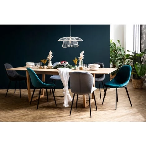 MILIBOO Chaises Design En Tissu Gris Foncé Et Métal (lot De 2) COX - Gris Foncé 7 MILIBOO Chaises Design En Tissu Gris Foncé Et Métal (lot De 2) COX - Gris Foncé – Image 5