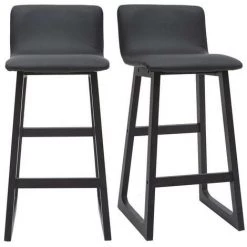 MILIBOO Tabourets De Bar Noirs H65 Cm (lot De 2) OSAKA - Noir