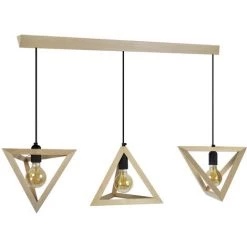 MILIBOO Suspension Design En Bois 3 Lampes DUNE - Naturel