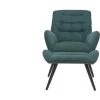 MILIBOO Fauteuil Et Repose-pieds Design En Velours Côtelé Vert ZOE - Vert Velours -France MILIBOO Soldes 2022 28557345 1