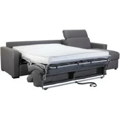 MILIBOO Canapé D'angle Réversible Et Convertible Avec Coffre Et Têtières Ajustables Gris NORO - Gris Clair -France MILIBOO Soldes 2022 28557348 4