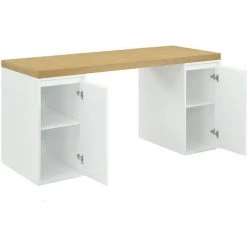 MILIBOO Bureau Scandinave Avec 2 Caissons Fermés Blancs RACKEL - Naturel 7 MILIBOO Bureau Scandinave Avec 2 Caissons Fermés Blancs RACKEL - Naturel -France MILIBOO Soldes 2022 29293580 2