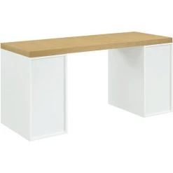MILIBOO Bureau Scandinave Avec 2 Caissons Fermés Blancs RACKEL - Naturel 9 MILIBOO Bureau Scandinave Avec 2 Caissons Fermés Blancs RACKEL - Naturel -France MILIBOO Soldes 2022 29293580 4