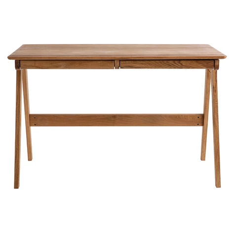MILIBOO Bureau Avec Tiroirs En Chêne Massif Huilé L120 Cm CASSIA - Chêne Clair 3 MILIBOO Bureau Avec Tiroirs En Chêne Massif Huilé L120 Cm CASSIA - Chêne Clair