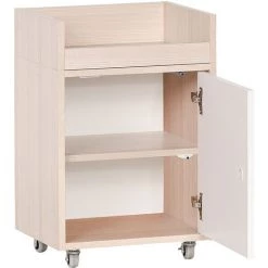 MILIBOO Caisson De Rangement à Roulettes Enfant Blanc Et Bois NOHA - Bois Clair / Blanc -France MILIBOO Soldes 2022 29548024 3