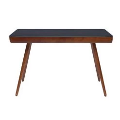 MILIBOO Bureau Connecté Multimédia En Verre Noir Et Noyer CLEVER - Noyer / Noir -France MILIBOO Soldes 2022 29672169 4