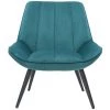 MILIBOO Fauteuil Design En Velours Bleu Pétrole BILLIE - Bleu Canard Velours -France MILIBOO Soldes 2022 30055072 1