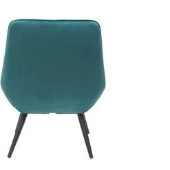 MILIBOO Fauteuil Design En Velours Bleu Pétrole BILLIE - Bleu Canard Velours -France MILIBOO Soldes 2022 30055072 4