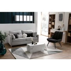 MILIBOO Fauteuil Design En Velours Bleu Pétrole BILLIE - Bleu Canard Velours -France MILIBOO Soldes 2022 30055072 5