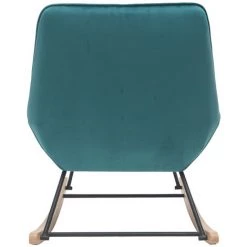 MILIBOO Rocking Chair Design En Velours Bleu Pétrole BILLIE - Bleu Canard Velours -France MILIBOO Soldes 2022 30055076 4