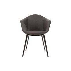 MILIBOO Chaises Design En Tissu Gris Foncé Et Métal (lot De 2) TAYA - Gris Foncé -France MILIBOO Soldes 2022 30055079 2