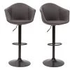 MILIBOO Tabourets De Bar Design Réglables Gris Foncé (lot De 2) TAYA - Gris Foncé -France MILIBOO Soldes 2022 30055083 1