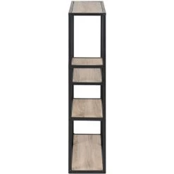 MILIBOO Étagère Murale Industrielle Métal Et Bois TRESCA - Bois Clair / Noir -France MILIBOO Soldes 2022 30106442 3
