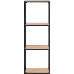 MILIBOO Colonne Murale Industrielle Métal Et Bois H108 Cm TRESCA - Bois Clair / Noir