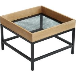 MILIBOO Tables Basses Gigognes Carrées En Manguier Massif Et Métal (lot De 2) RACK - Bois Clair / Noir -France MILIBOO Soldes 2022 30347627 4