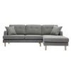MILIBOO Canapé D'angle Droit Scandinave Gris Clair CODDY - Gris Clair -France MILIBOO Soldes 2022 30347640 1