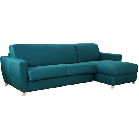 MILIBOO Canapé D'angle Réversible Et Convertible Avec Coffre Bleu Canard GRAHAM - Bleu Canard 3 MILIBOO Canapé D'angle Réversible Et Convertible Avec Coffre Bleu Canard GRAHAM - Bleu Canard – Image 2