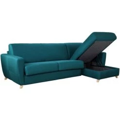 MILIBOO Canapé D'angle Réversible Et Convertible Avec Coffre Bleu Canard GRAHAM - Bleu Canard 9 MILIBOO Canapé D'angle Réversible Et Convertible Avec Coffre Bleu Canard GRAHAM - Bleu Canard -France MILIBOO Soldes 2022 30544542 4
