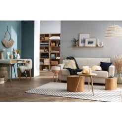 MILIBOO Canapé Convertible Scandinave Effet Velours Jaune Moutarde Avec Matelas L140 Cm 12 Cm GRAHAM - Jaune Mat -France MILIBOO Soldes 2022 30660399 5