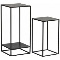 MILIBOO Sellettes Gigognes En Métal Noir (lot De 2) IGGY - Noir