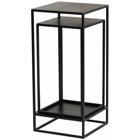 MILIBOO Sellettes Gigognes En Métal Noir (lot De 2) IGGY - Noir 4 MILIBOO Sellettes Gigognes En Métal Noir (lot De 2) IGGY - Noir – Image 2