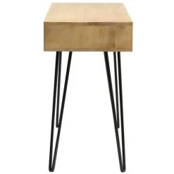 MILIBOO Bureau En Manguier Et Métal Avec étagère VIBES - Naturel -France MILIBOO Soldes 2022 30810549 3