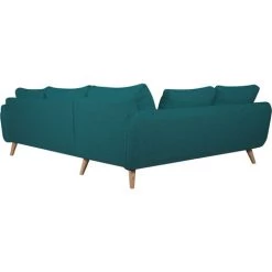MILIBOO Canapé D'angle Gauche Scandinave 5 Places Bleu Paon CREEP - Bleu Pétrole -France MILIBOO Soldes 2022 30911098 4
