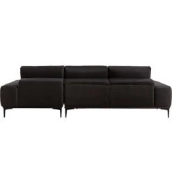 MILIBOO Canapé D'angle Droit Design En Tissu Gris Foncé Avec Dossier Ajustable KONRAD - Gris Foncé -France MILIBOO Soldes 2022 31497200 4